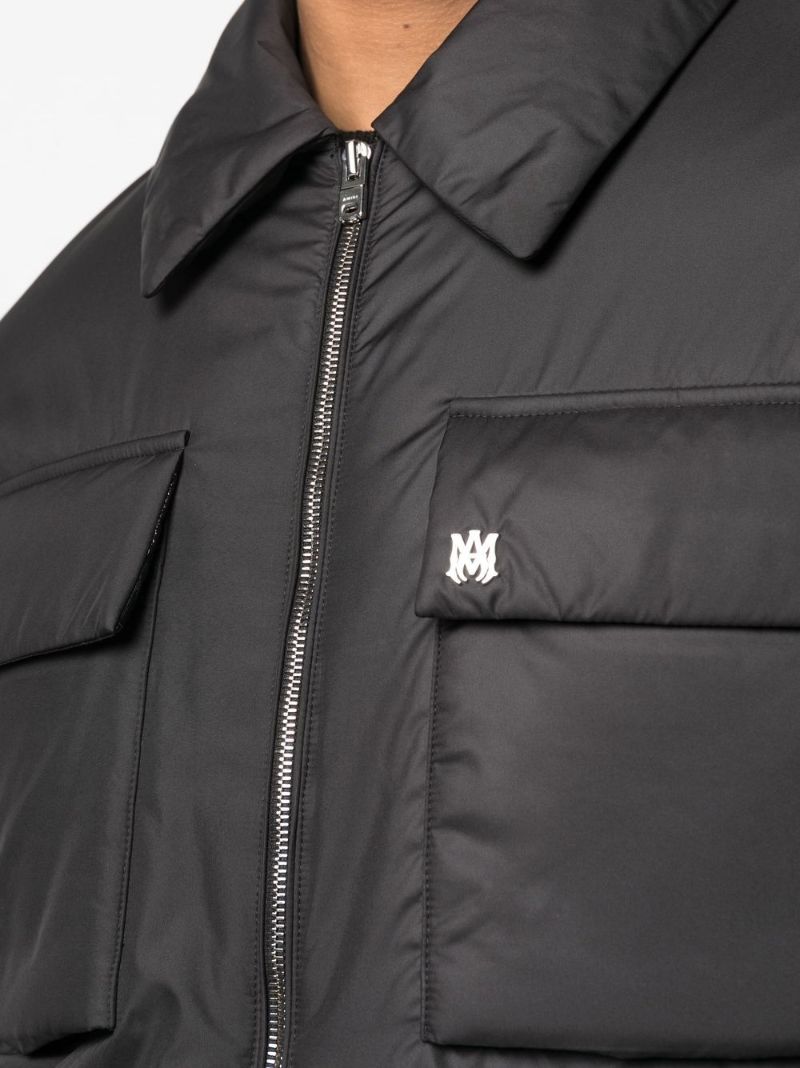 Black Padded Zip-up Jacket