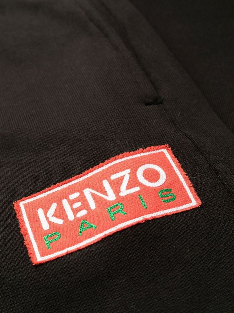Black Logo Patch Track Pants