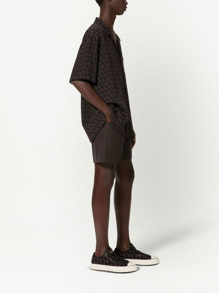 Brown Toile Iconographe Short-sleeve Shirt