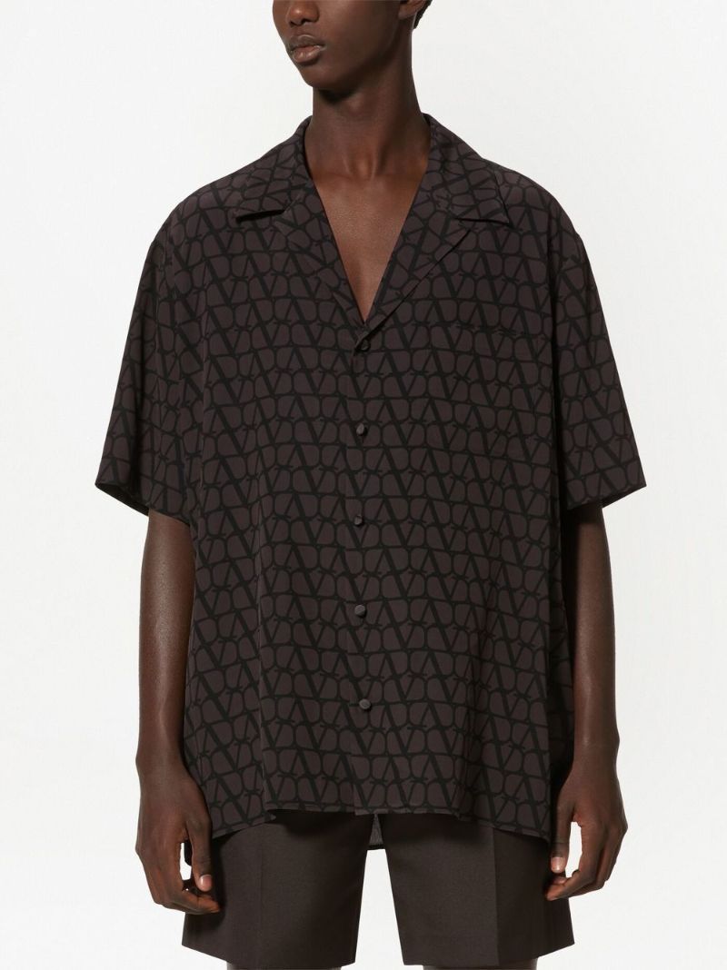 Brown Toile Iconographe Short-sleeve Shirt