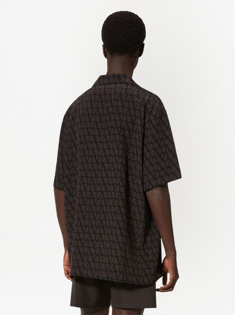 Brown Toile Iconographe Short-sleeve Shirt