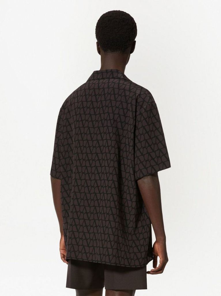 Brown Toile Iconographe Short-sleeve Shirt