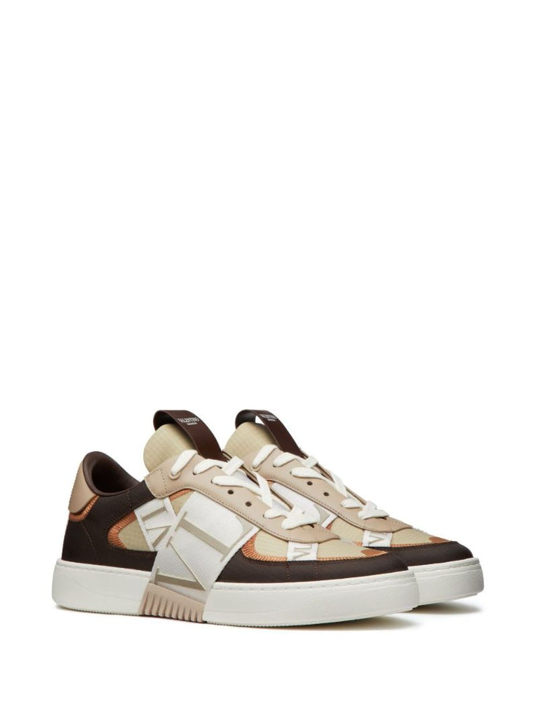 Brown Vl7n Low-top Leather Sneakers