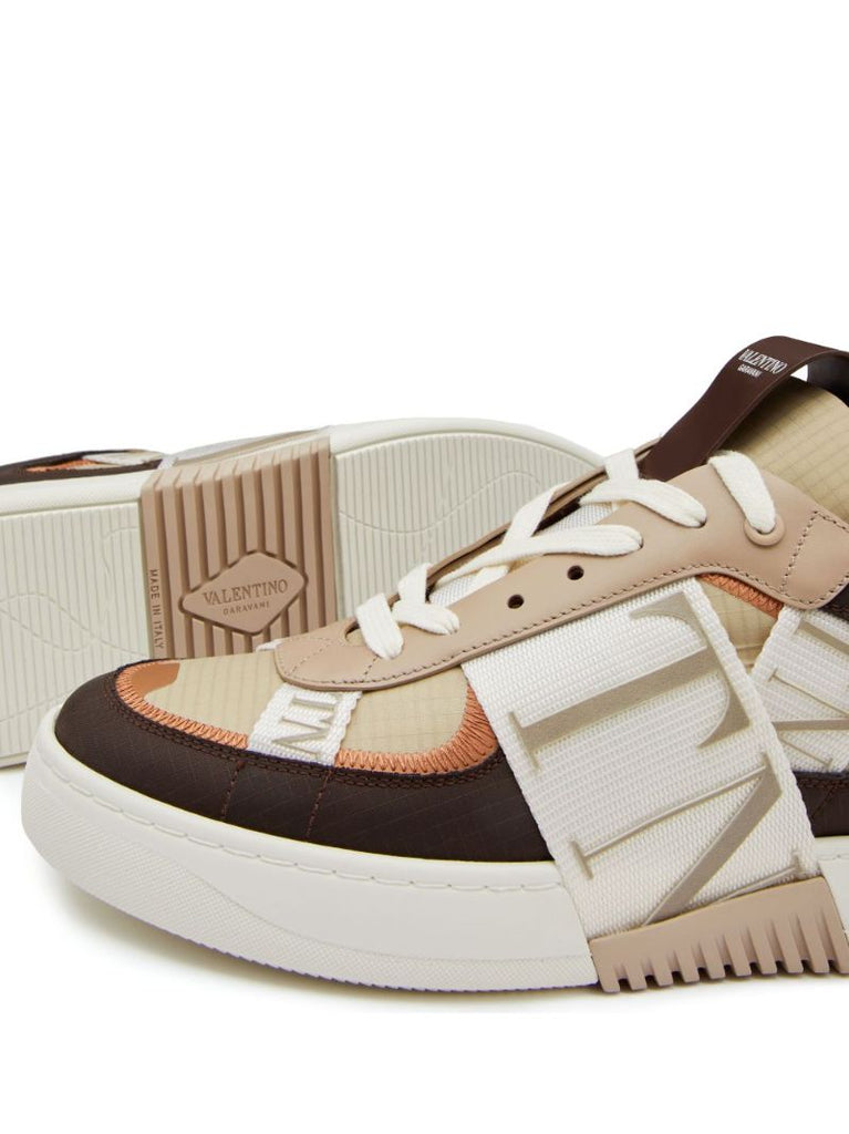 Brown Vl7n Low-top Leather Sneakers