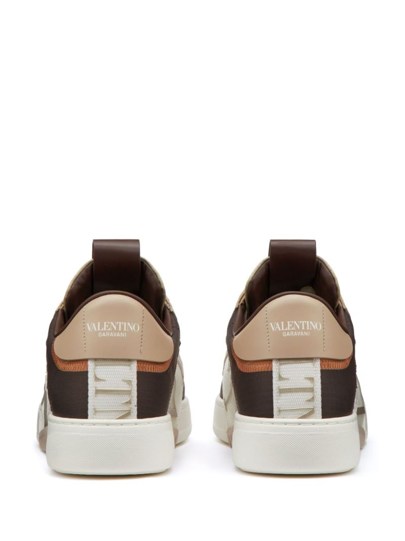 Brown Vl7n Low-top Leather Sneakers