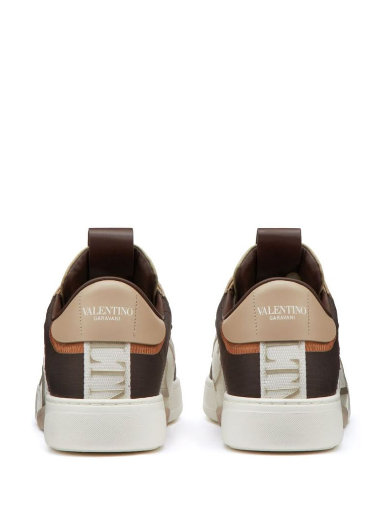 Brown Vl7n Low-top Leather Sneakers