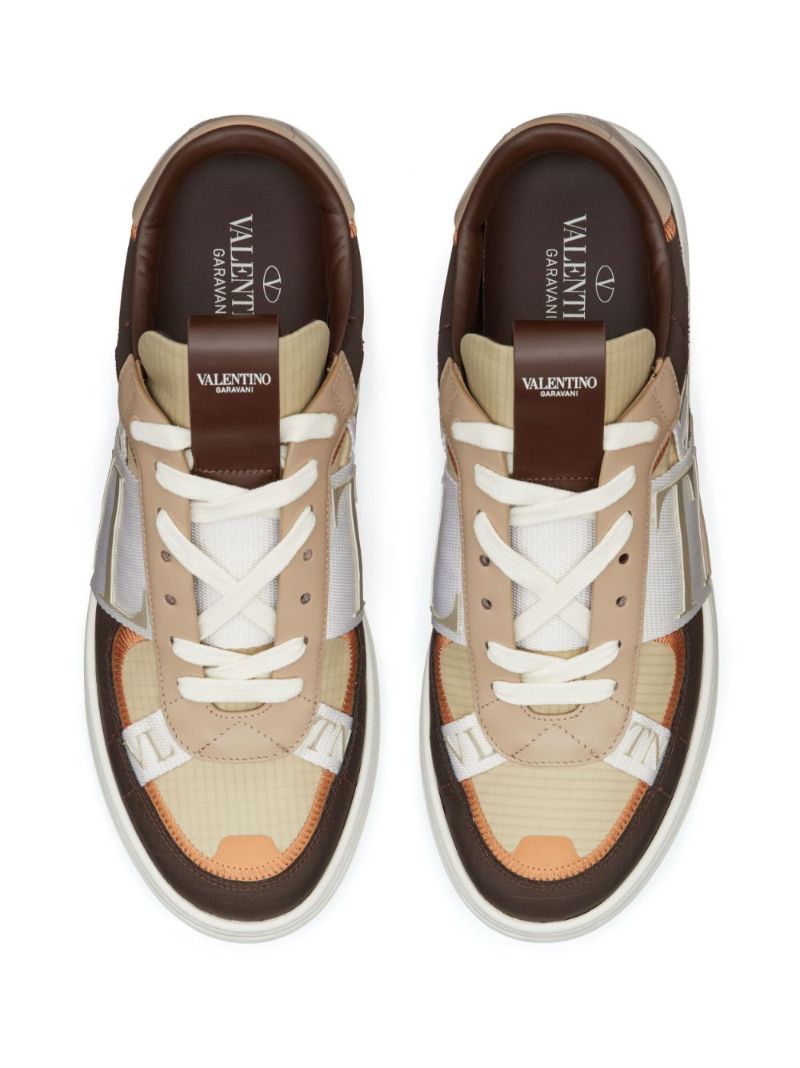 Brown Vl7n Low-top Leather Sneakers