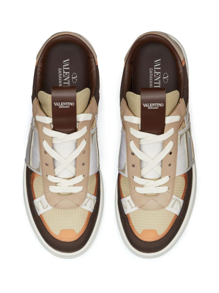Brown Vl7n Low-top Leather Sneakers