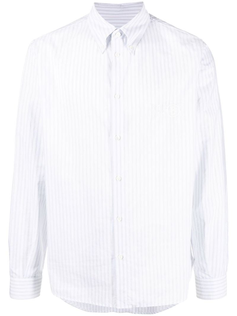 Blue Stripe-print Shirt