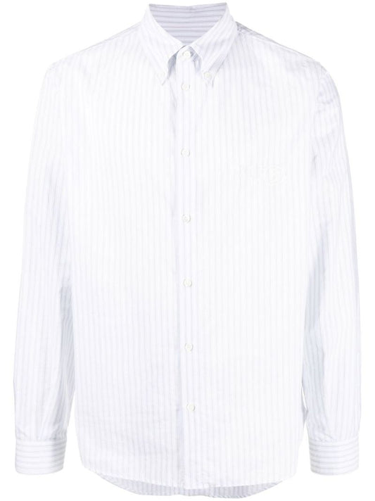 Blue Stripe-print Shirt