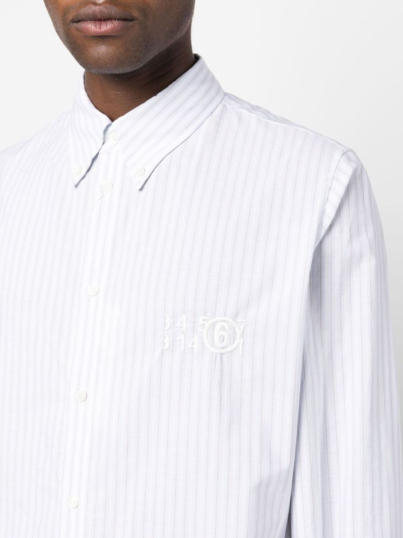 Blue Stripe-print Shirt