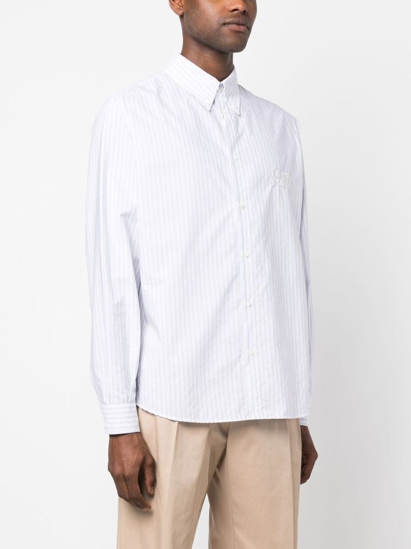 Blue Stripe-print Shirt