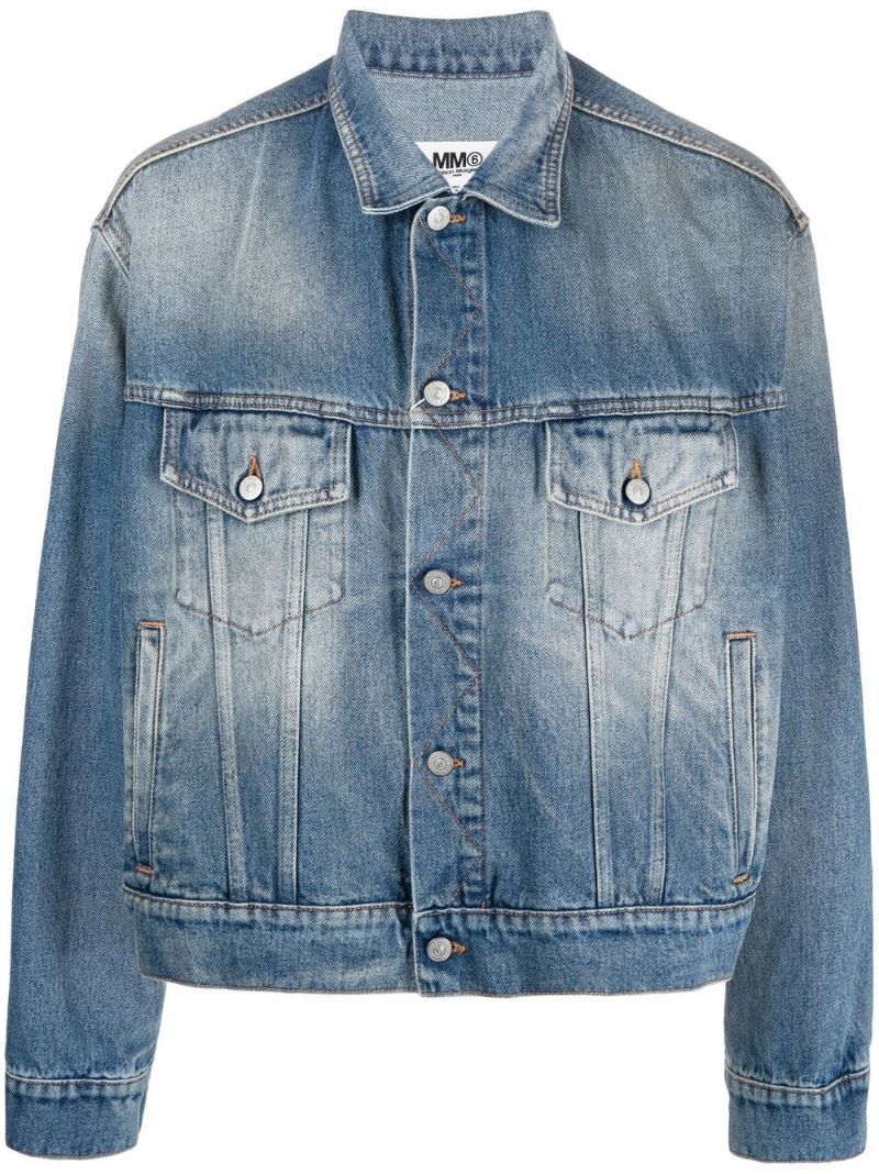 Blue Fade Effect Denim Jacket