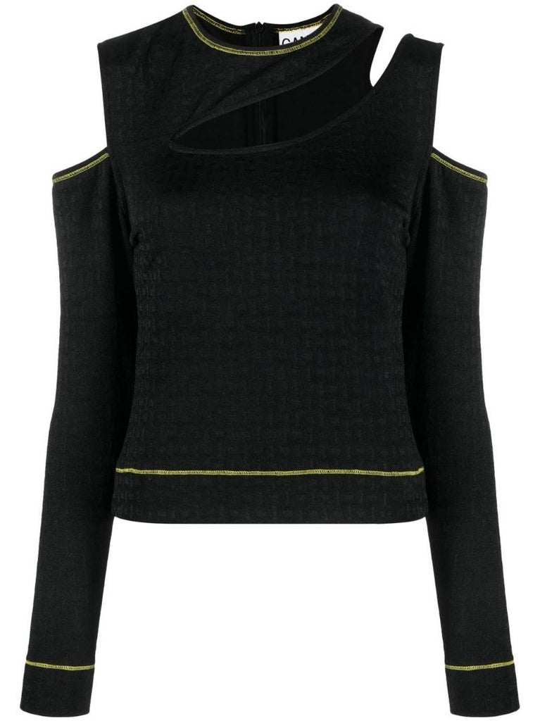 Black Cut-out Top