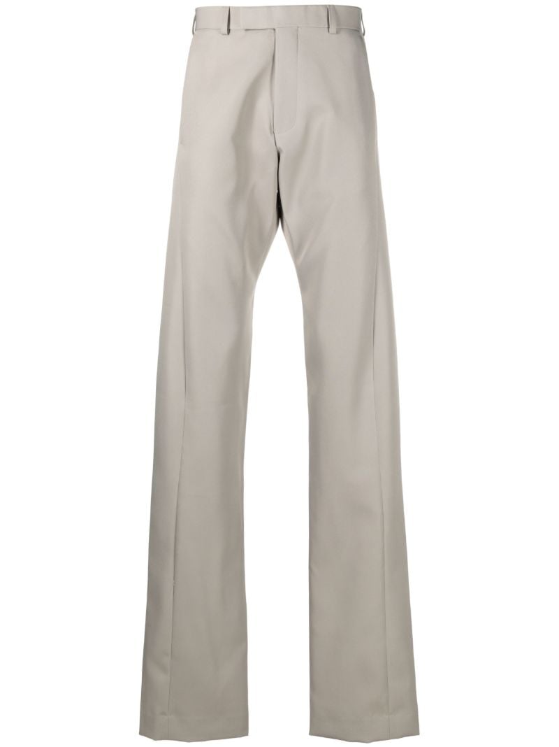 Beige Twist Seam Tailored Trousers