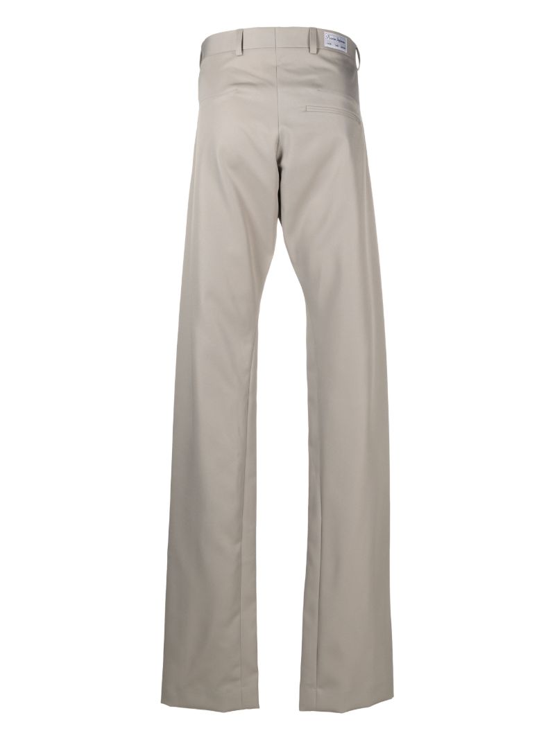 Beige Twist Seam Tailored Trousers