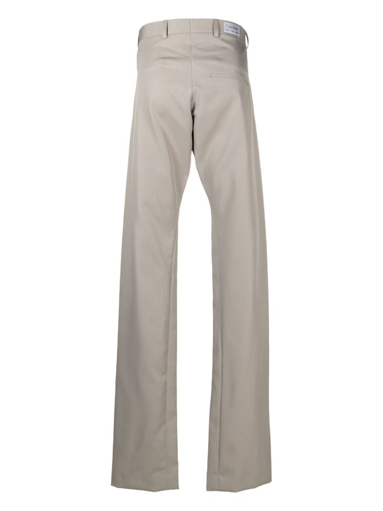 Beige Twist Seam Tailored Trousers