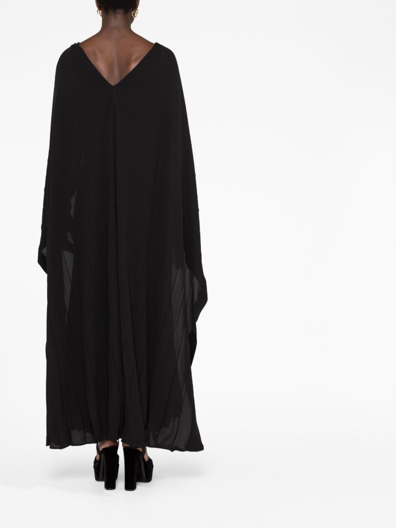 Black Silk Pleated Dress