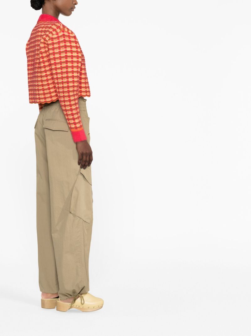 Orange Masio Scalloped Jacquard Cardigan