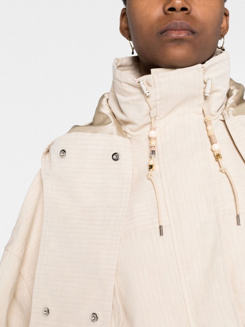 Neutral La Parka Raphia Cropped Jacket