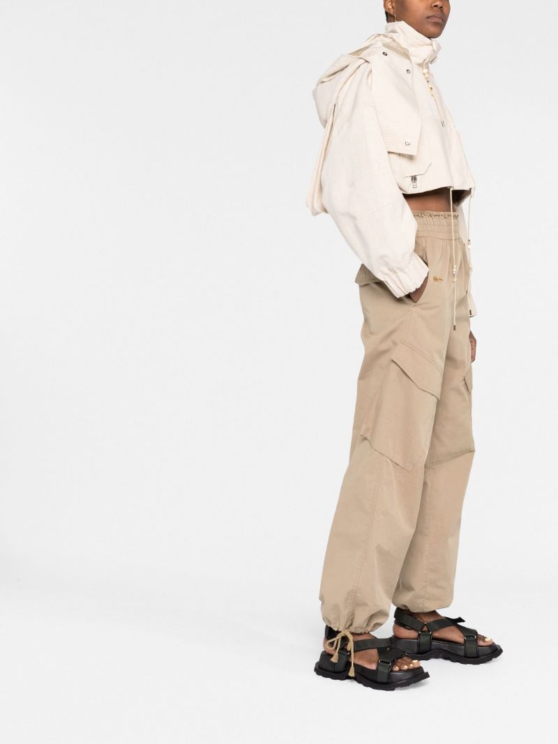 Neutral La Parka Raphia Cropped Jacket