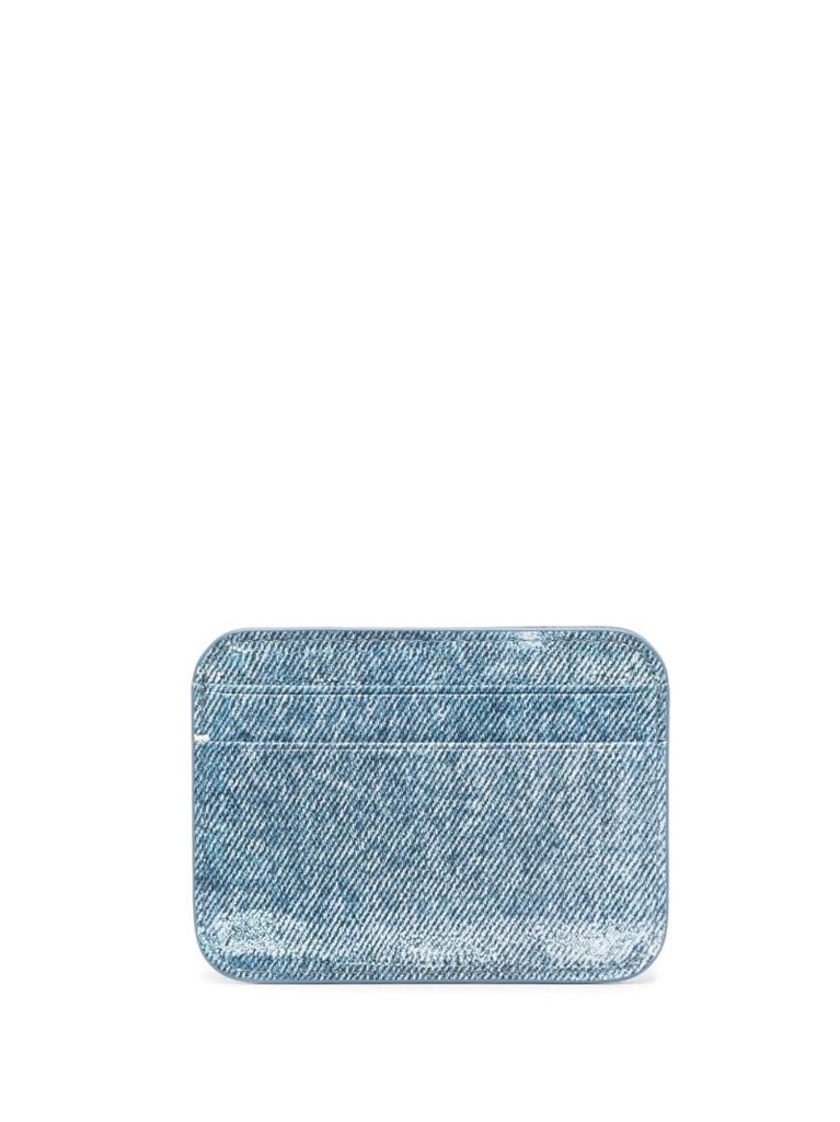 Blue Denim-design Leather Cardholder