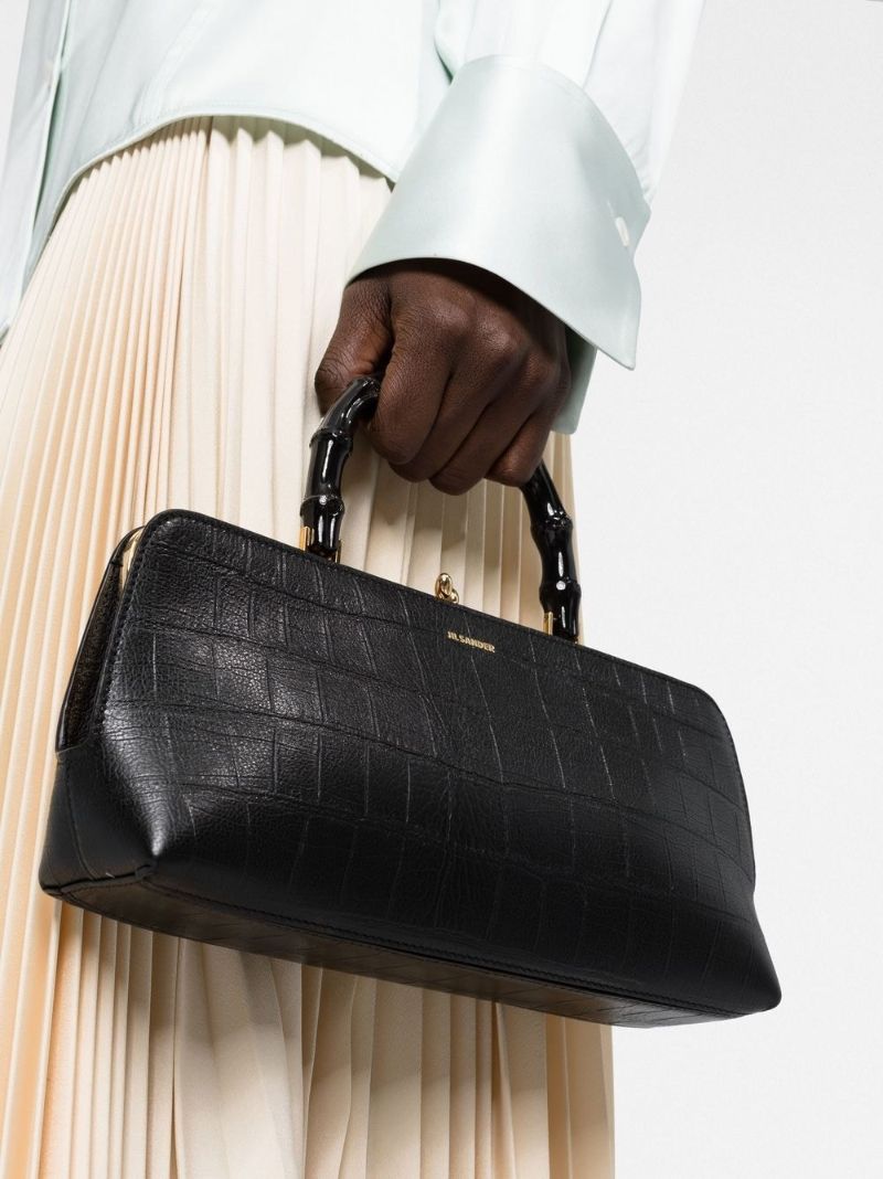 Black Goji Bamboo Handle Tote