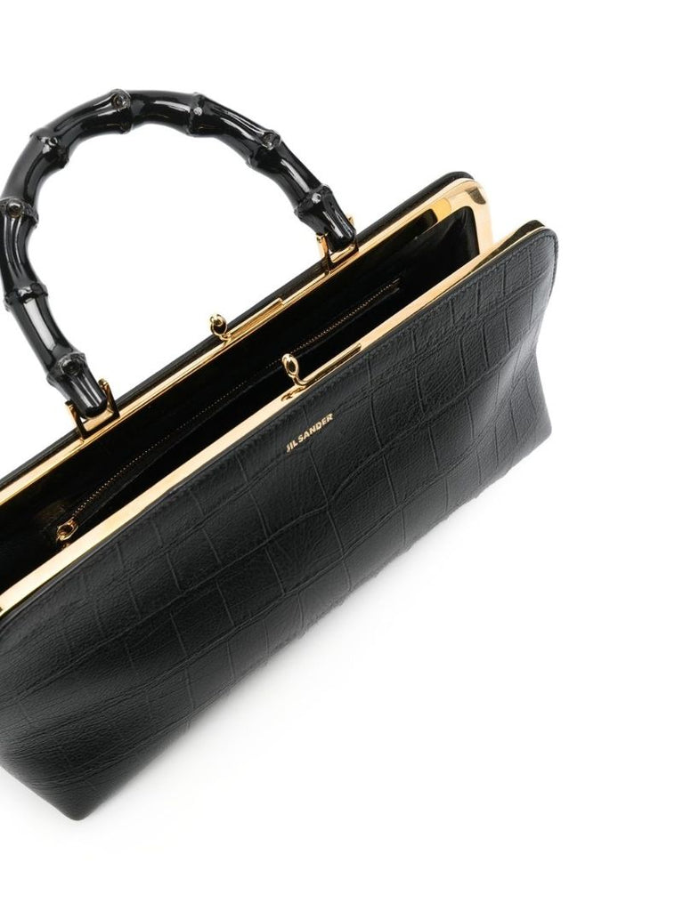 Black Goji Bamboo Handle Tote
