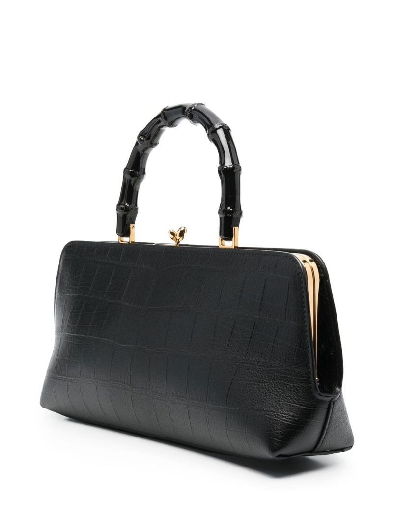 Black Goji Bamboo Handle Tote