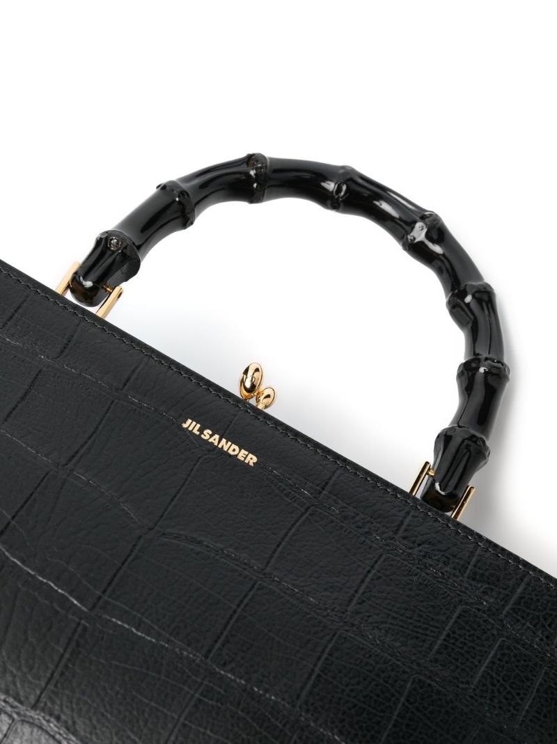 Black Goji Bamboo Handle Tote