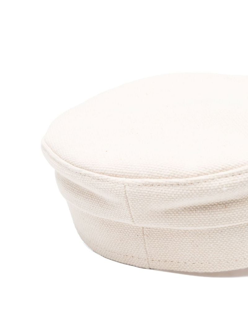 Neutral Crystal Embellished Baker Boy Hat