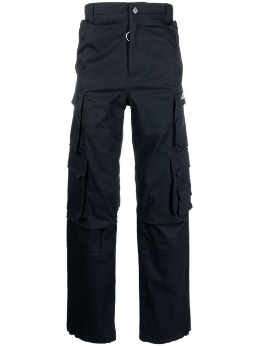 Blue Straight-leg Cargo Trousers