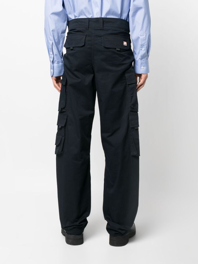 Blue Straight-leg Cargo Trousers