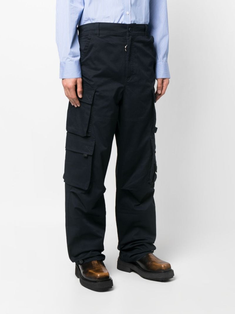 Blue Straight-leg Cargo Trousers