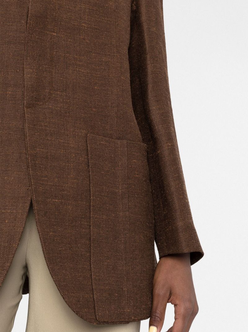 Brown Boxy-fit Blazer