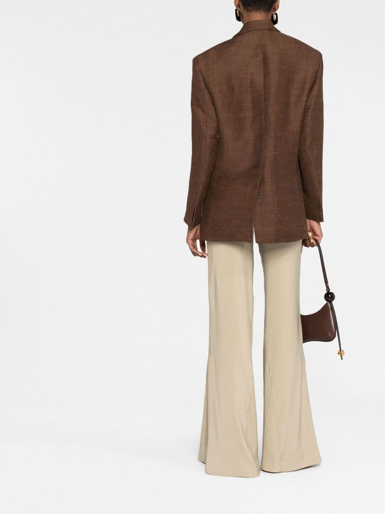 Brown Boxy-fit Blazer