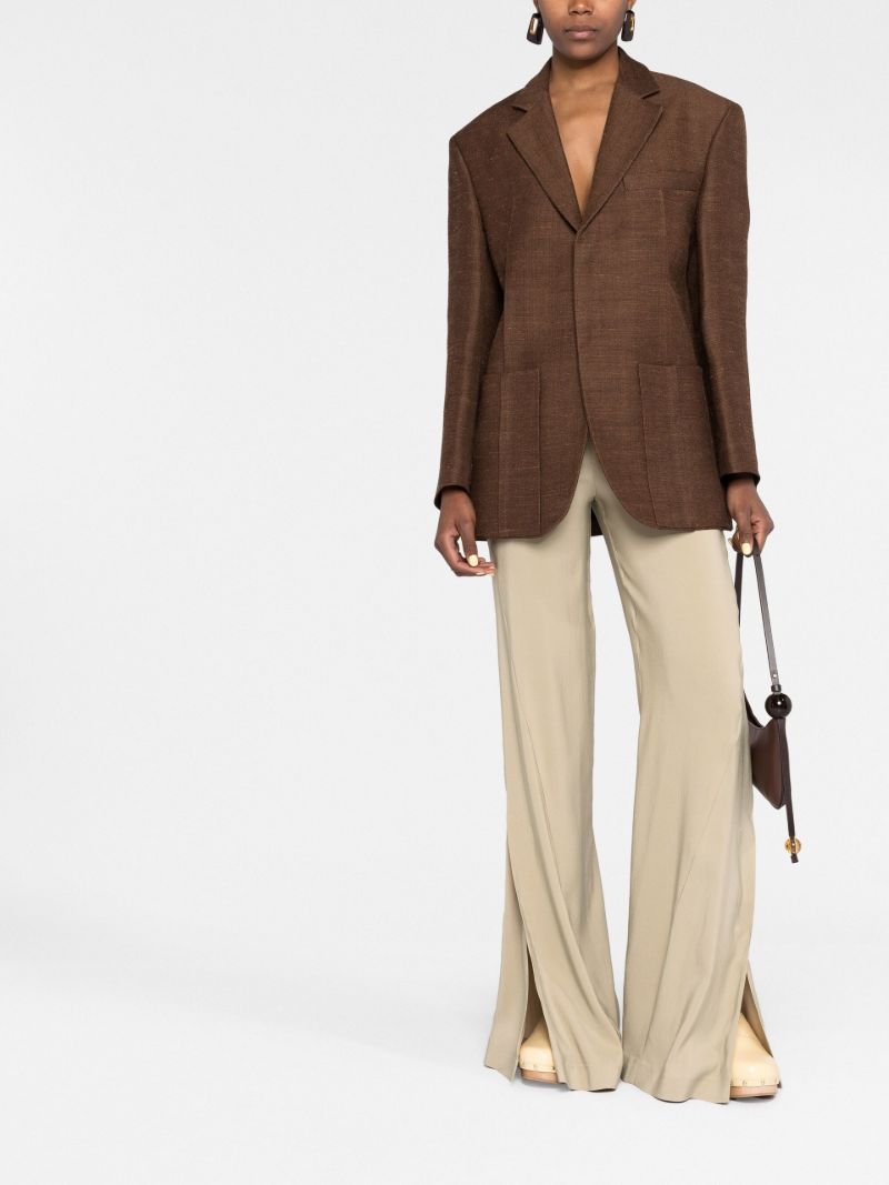 Brown Boxy-fit Blazer