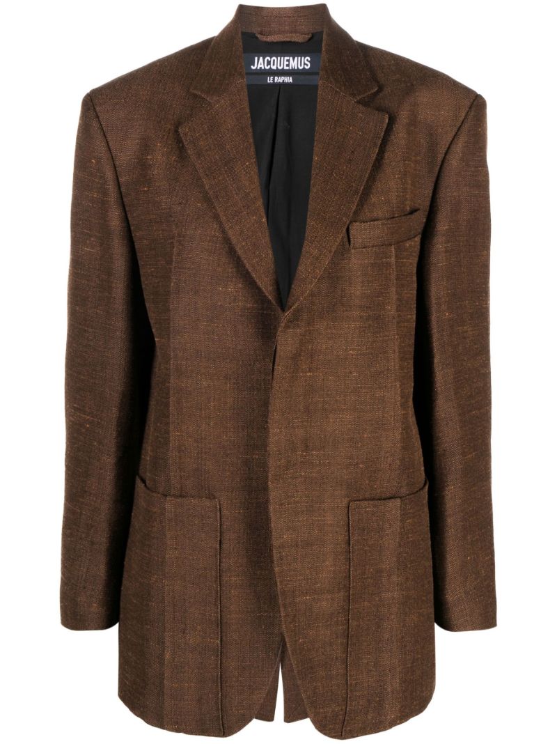 Brown Boxy-fit Blazer