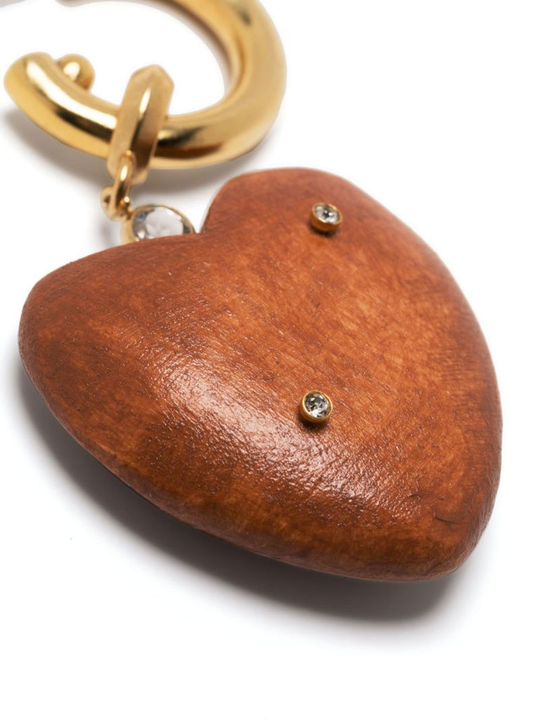 Gold-plated Wes Wooden Drop Earrings