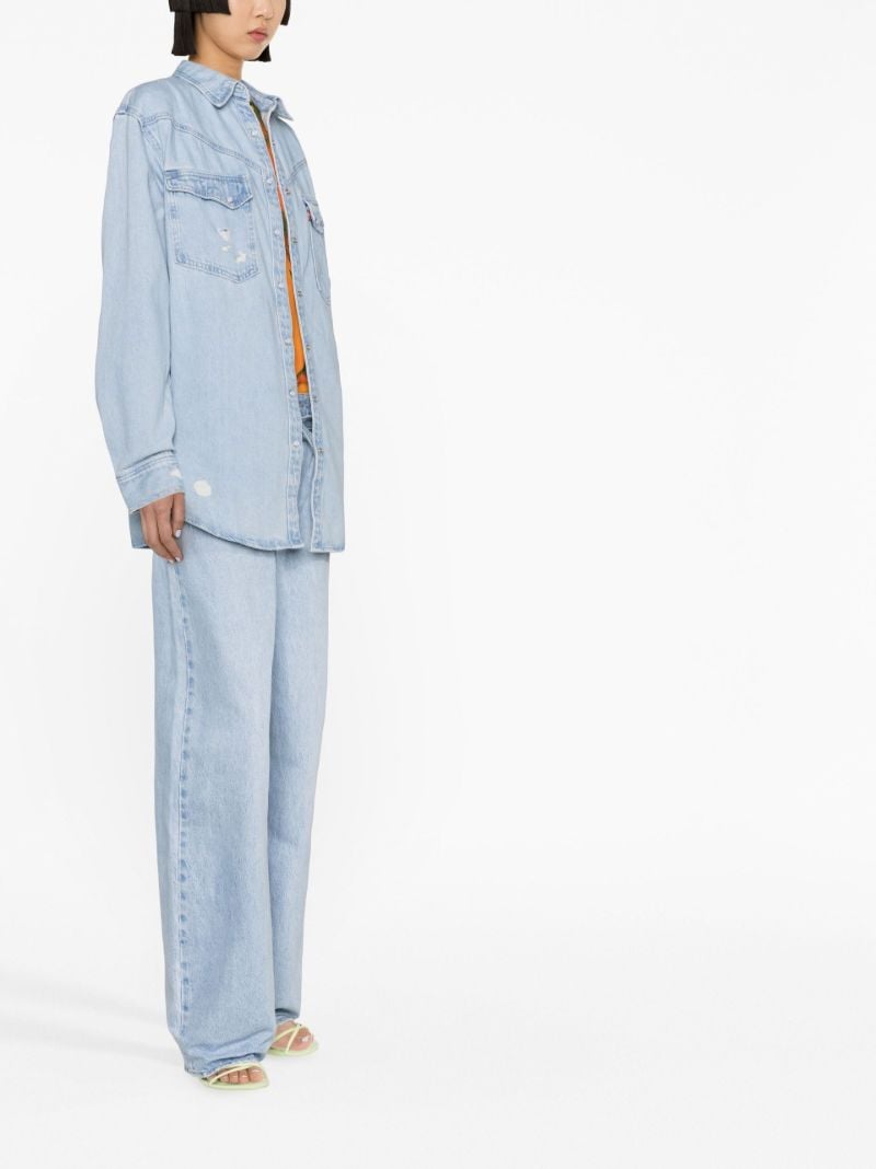 Blue Dorsey Xl Western Denim Shirt