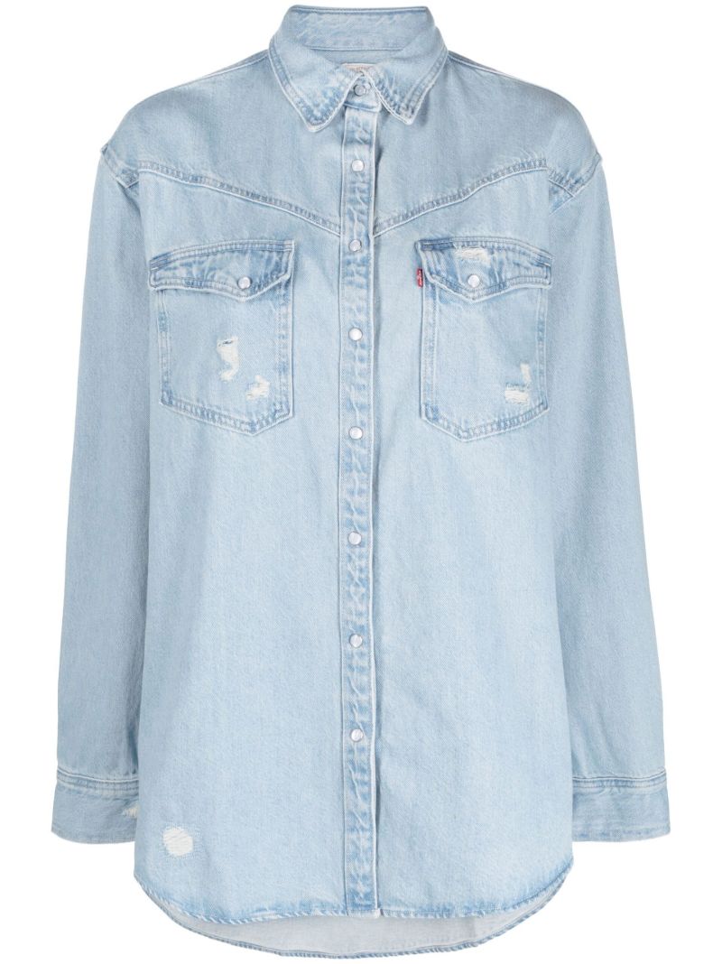 Blue Dorsey Xl Western Denim Shirt