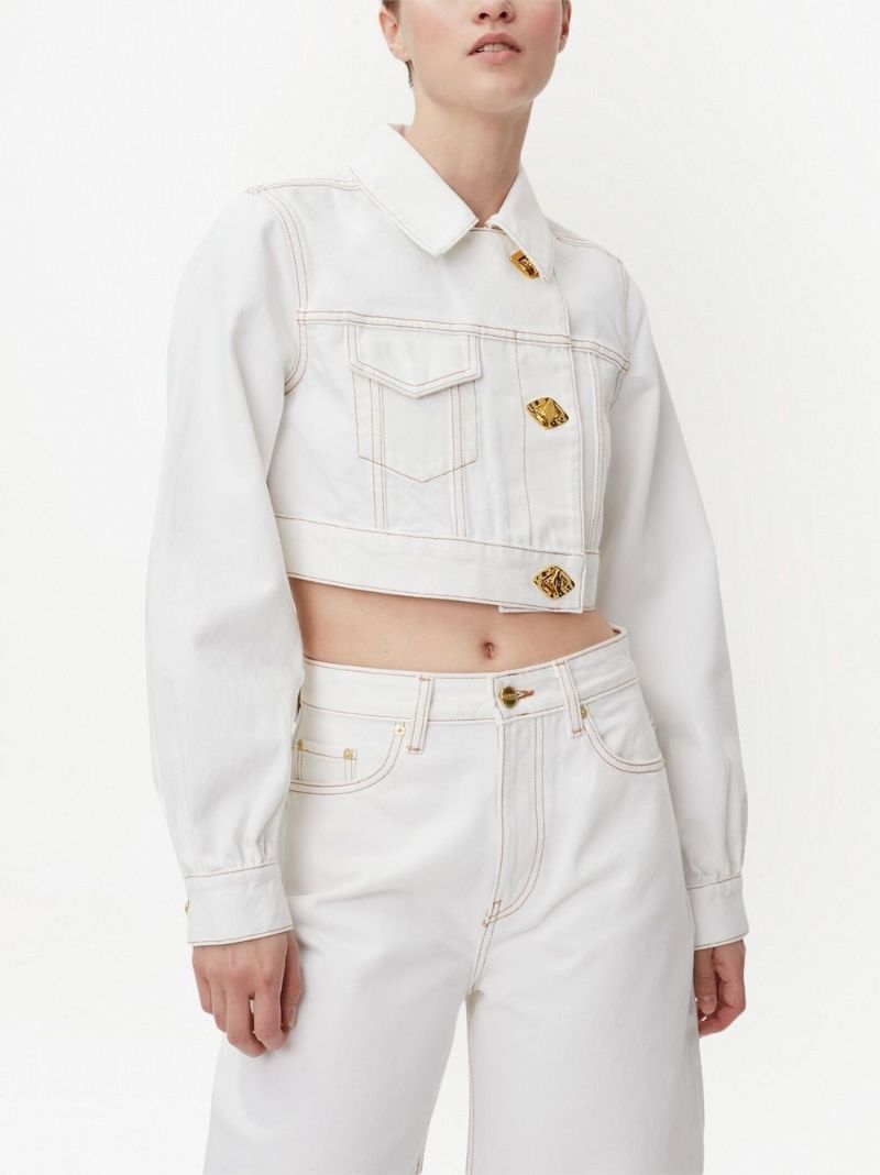 White Organic Cotton Cropped Jacket
