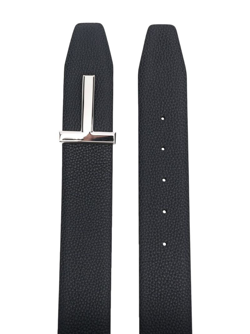 Blue Reversible Leather Belt