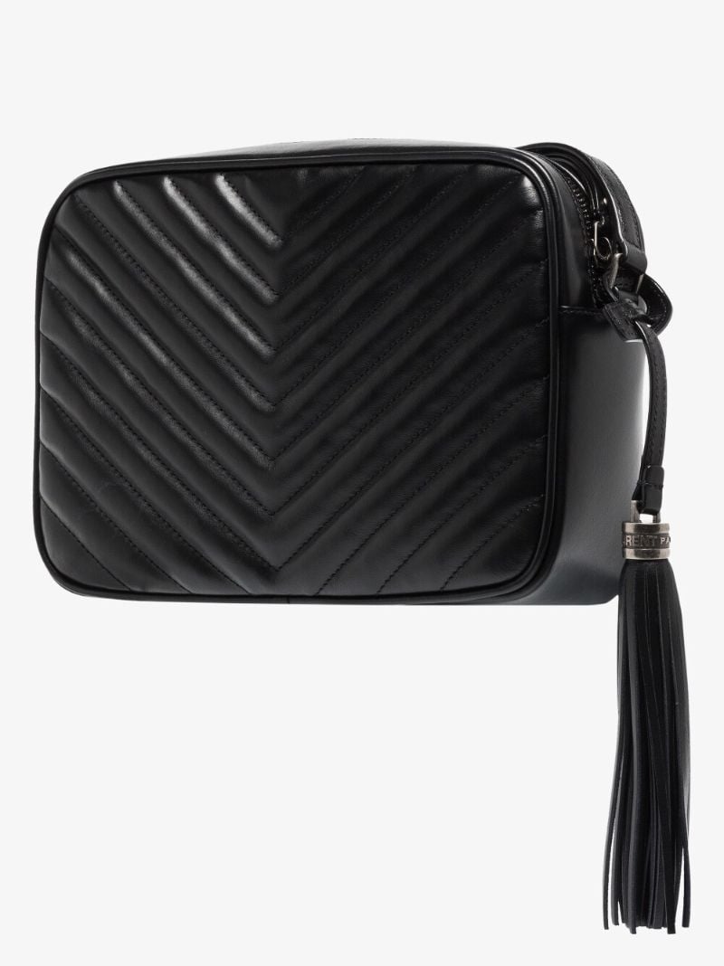Black  Lou Quilted Leather Camera Bag
