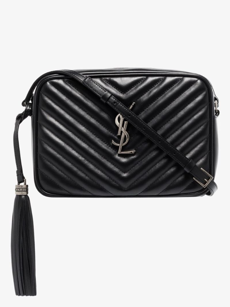 Black  Lou Quilted Leather Camera Bag