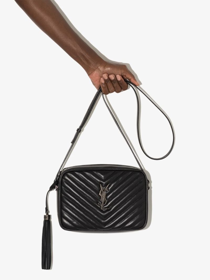 Black  Lou Quilted Leather Camera Bag