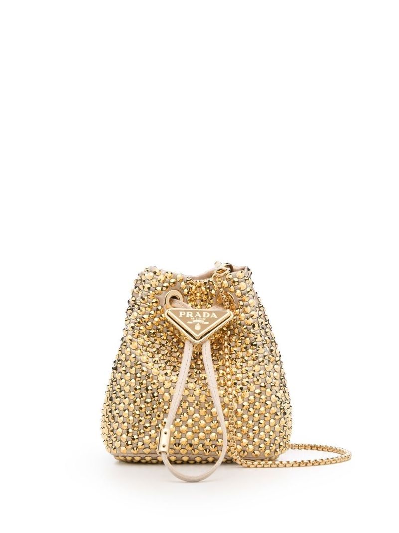 Gold Studded Bucket Bag