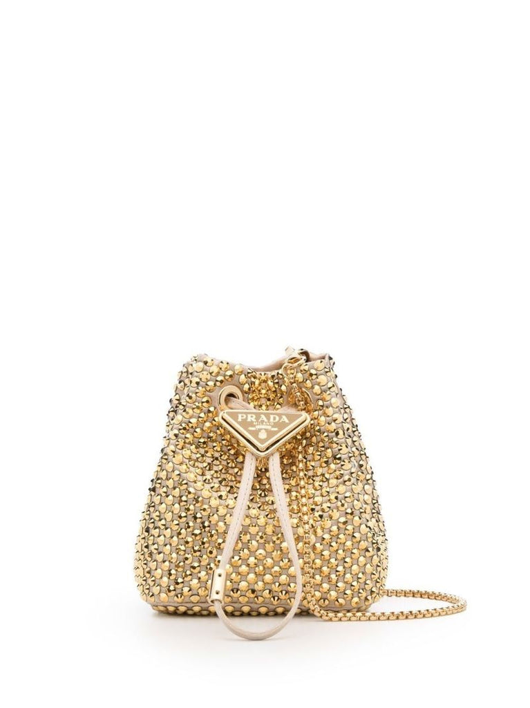 Gold Studded Bucket Bag