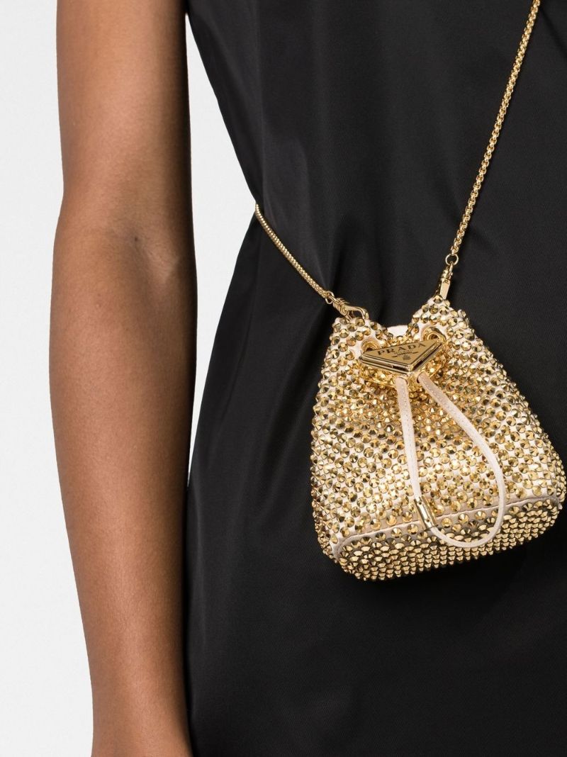 Gold Studded Bucket Bag
