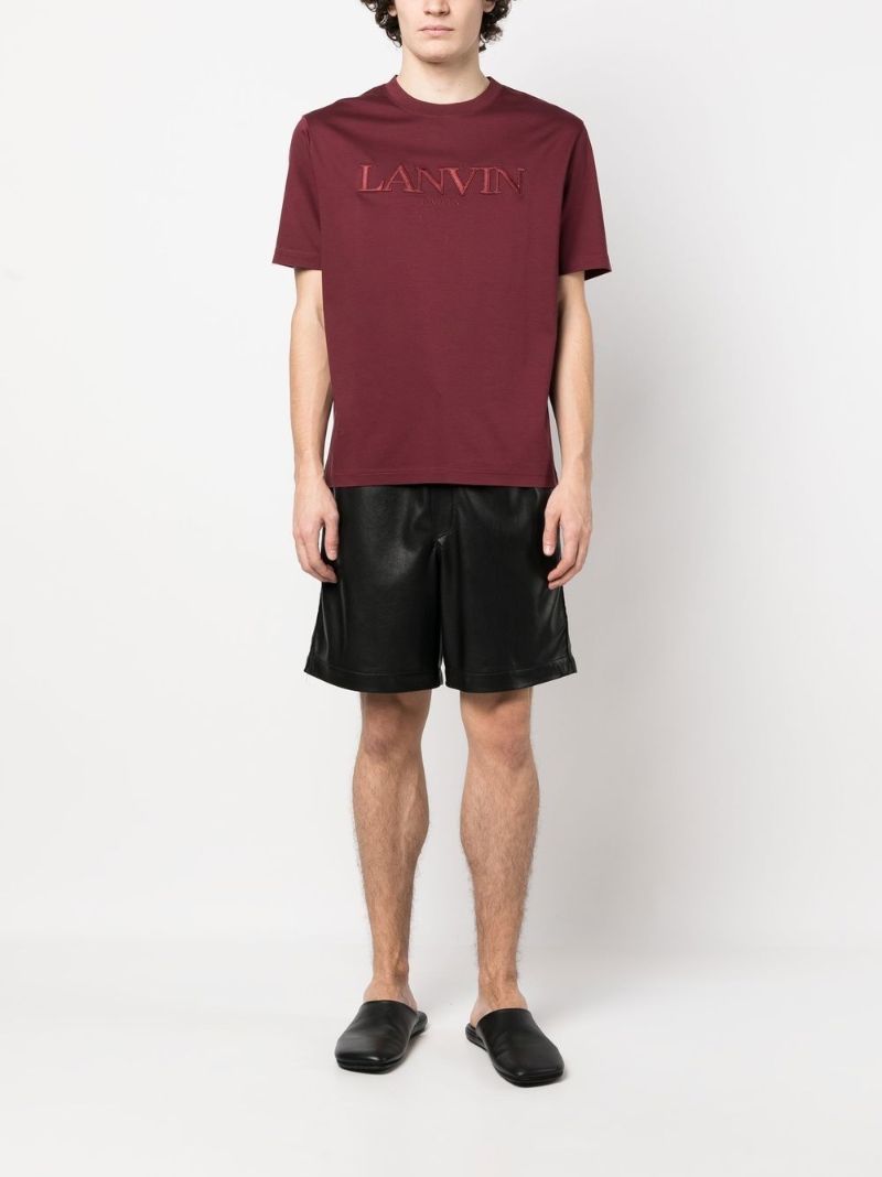 Red Logo Embroidered T-shirt
